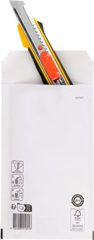 B12 Luchtkussen Enveloppen – 120 x 215 mm – 200 Stuks – Bubbel Enveloppen