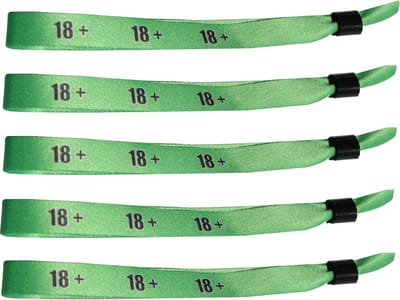 CombiCraft Textiel Polsbandjes 18+ Groen - 100 stuks