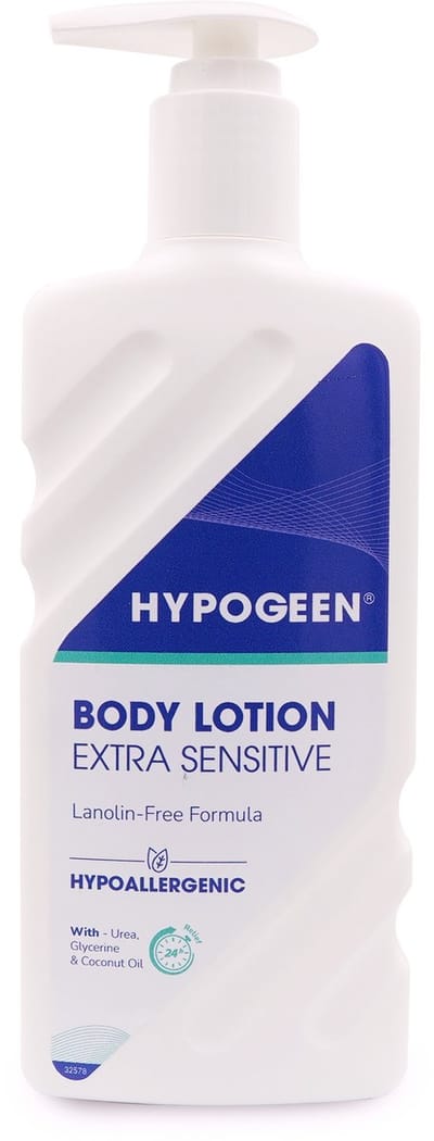 Hypogeen Bodylotion 300ml – Hypoallergene Verzorging voor Droge en Gevoelige Huid – Hydrateert Diep en Ondersteunt de Natuurlijke Vochtbalans – Geschikt voor Dagelijks Gebruik