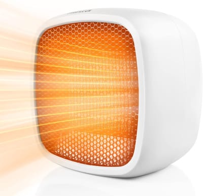 KZQ 1000W 800W Draagbare Keramische Elektrische Kachel Compacte Ruimteverwarmer Snel Verwarmen In 2 Seconden Veilig En Stil Voor Kantoor En Binnenruimtes Witte Tafelverwarming