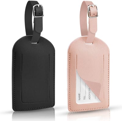 Dailygoods- Bagagelabels Zacht en Duurzaam - Kofferlabels - Kofferhangers - Herbruikbaar - 2 Stuks - Ideaal voor Reizen
