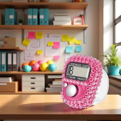 Elektronische Vingertellers - Digitale Clickers - Activiteiten Tellen - Dubbel Pak LCD - 2 Stuks - Roze