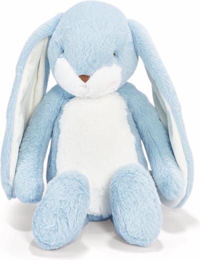 Bunnies By The Bay Floppy Nibble Konijn - Knuffeldier - Knuffel voor kinderen - Geborduurde details - 44 cm - Blauw