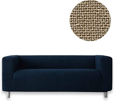 Belmarti® Bankhoes Milos hoge armleuning 190cm tot 230cm breed - Linnen - Extreme Stretch stof - Anti-statische Bankhoezen - Premium kwaliteit