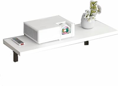 Projectorsteun - Muurplank - Thuisbioscoop inrichten - Ruimtebesparend ontwerp - Medium formaat - Wit