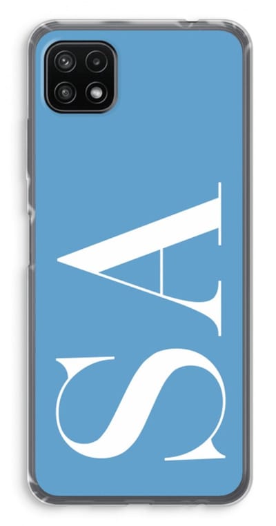Gepersonaliseerd - Case Company® - Hoesje geschikt voor Samsung Galaxy A22 5G hoesje - Monogram N°2 - Soft Cover Telefoonhoesje - Bescherming aan alle Kanten en Schermrand