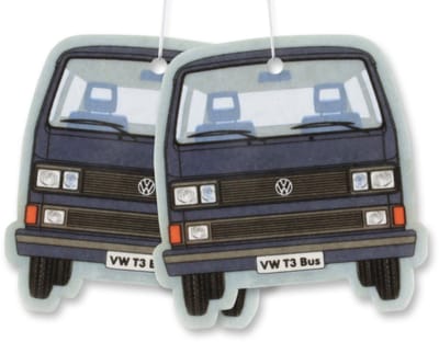 VW Collection by BRISA - Set van 2 Volkswagen luchtverfrissers met VW T3 Bulli Bus-motief (Sportief en fris)