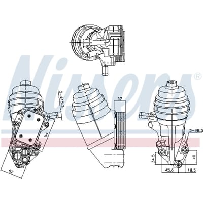 Olie radiator, motorolie NISSENS 91320