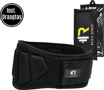 ReyFit Sports Power Lifting Belt - Gewichthefriem - Fitness Riem- Inclusief Draagtas - Maat L