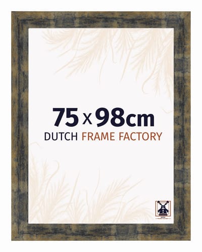 Fotolijst 75x98 cm - MDF - Blauw Goud Gemeleerd - Praag