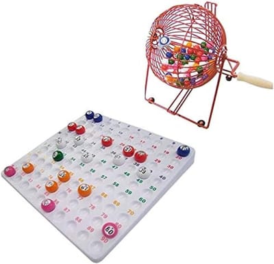 Loto Telraam - Bingo Machine - Spelavond Organiseren - Robuust Kunststof Ontwerp - 25 cm Lengte - Meerkleurig