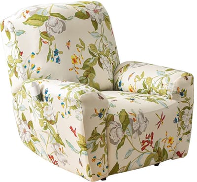 Stoelhoezen voor ligstoel met zakken Rekbare Ligstoel Slipcover Recliner Bank Cover Gedrukt