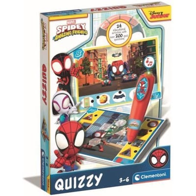 Clementoni - Spidey Quizzy - Educatief Spel - Met Interactieve Pen - Het Leerzame Schoencadeautje - 200+ Educatieve Quizzen - 3-6 jaar