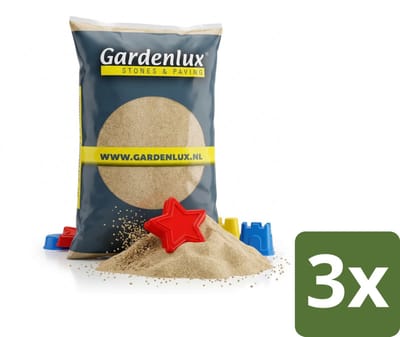Gardenlux - Speelzand - Zandbakzand voor Kinderen - Gecertificeerd - 3 x 20 kg