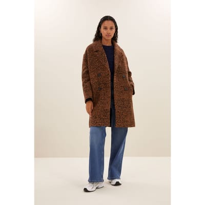 By-Bar Dore Leo Coat Leopard Maat: M | Winterjassen Outlet | Dames | Bruin
