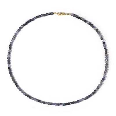Cavill - 925 Sterling Zilver Halsketting - Verguld - Madagascar Ioliet 49,38 ct - Gefacetteerde Fancy Kralen - Elegante Dames Sieraden