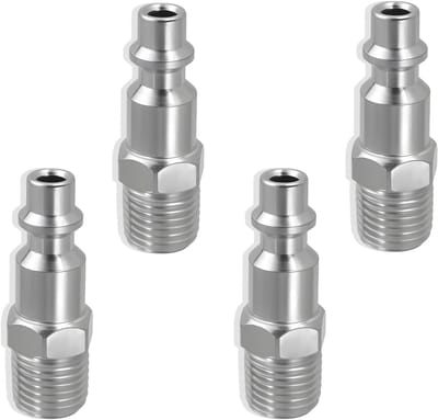 Snelle Koppeling voor Samengeperste Lucht 1/4 NPT Mannelijk Metaal, Pneumatische Aansluitingen voor Compressor en Gereedschap, Verbindingselementen voor Werkplaats en Garage