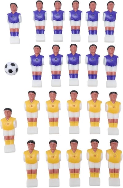 Tafelvoetbalspelers Vervanging - Reserve Spelers Voetbaltafel - Spel Reparatie - Milieuvriendelijke Hars - 1.4M Tafel - Paars Geel