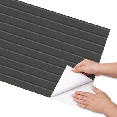 Coloray Meubel Wrap Folie - Zwart Meubelfolie - 50x100 cm - Meubel Wrap Folie Rechte strepen - Plakfolie Meubels - Minimalist Meubelfolie - Decoratiefolie Zelfklevend - Slaapkamer decoratie - Texturen