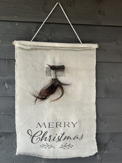 Merry Christmas doek- sfeerdagen- herfst- kerst- stoer sober- woondecoratie