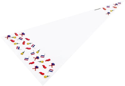 Snoepzak puntzak met hollandse motiefjes / 25 stuks / transparante puntzak Holland