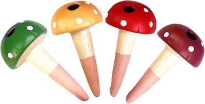 Automatische irrigatie voor kamerplanten met 4 klei paddenstoelen, druppelbevloeiing voor bloemen in potten en tuin, zelfwatergevende apparaten voor optimale plantverzorging