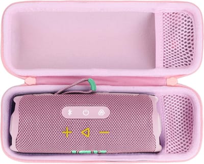 Duurzame Hard Case voor Waterdichte Draagbare Bluetooth Speaker - Geschikt voor JBL Flip 7/6/5/4 in Roze - Bescherming en Stijl