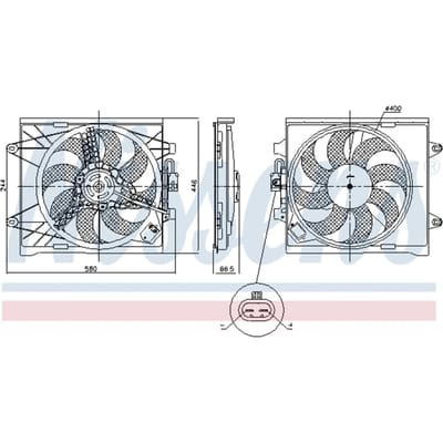 Koelventilatorwiel, motorkoeling NISSENS 85921