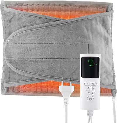 Verwarmde heupgordel - elektrische deken - elektrisch deken - 9 versnellingen - Elektrische verwarmde heupgordel - Synthetische vezel - 125×30cm - Grijs