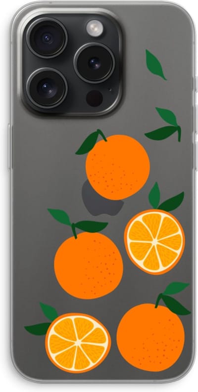 Case Company® - Hoesje geschikt voor iPhone 15 Pro hoesje - Will you be my clementine - Soft Cover Telefoonhoesje - Bescherming aan alle Kanten en Schermrand