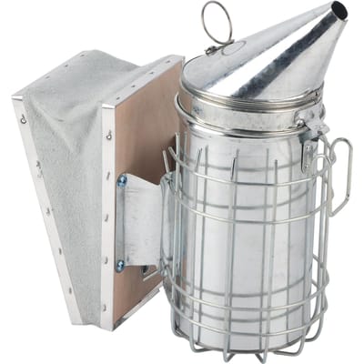 Bijenkorfroker met hitteschildbeschermingsplaat van ijzer Bijenhouderijapparatuur gray
