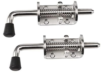 Veerbelaste grendel voor deur, schuurpoort of trailer - 2 stuks Heavy Duty RVS