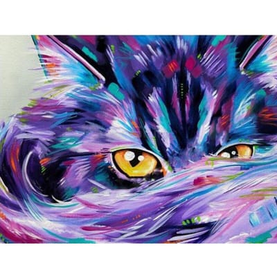 Diamant schilderij dieren foto's van strass diamant borduurwerk volledige weergave kat huisdecoratie 20X30CM blue