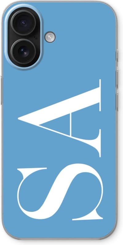 Gepersonaliseerd - Case Company® - Hoesje geschikt voor iPhone 16 hoesje - Monogram N°2 - Soft Cover Telefoonhoesje - Bescherming aan alle Kanten en Schermrand