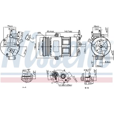 Compressor, airconditioner NISSENS 890639