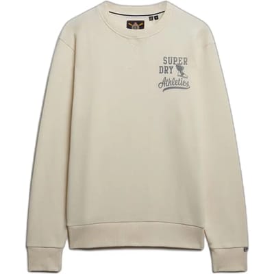 Superdry Athletic Essential Crew Sweatshirt Beige S Man