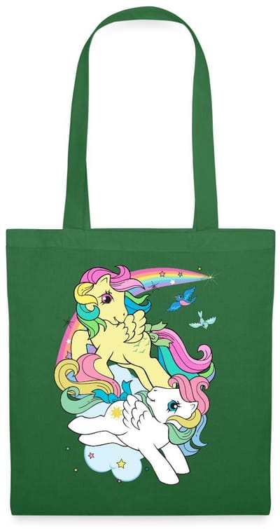 My Little Pony Retro Pony's Met Gekleurde Manen Tas Van Stof Schoudertas