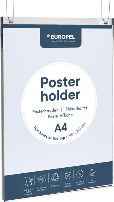 Posterhouder europel a4 staand glashelder | 10 stuks