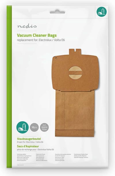 Nedis Stofzuigerzak - 10 Stuks - Papier - Meest verkocht voor: Electrolux - Bruin