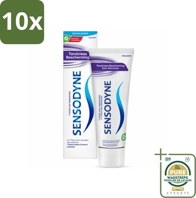 10 x Sensodyne Tandpasta Gum Protection 75 ml - Grootverpakking - Gevoelige Tanden - Tandvleesbescherming - Tandpasta - Gevoeligheid - Tandpasta Voor Gevoelige Tanden