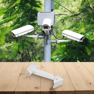 Verstelbare camerahouder - Wandmontage beugel - Beveiliging thuis - Flexibele plaatsing - Universeel - Zwart