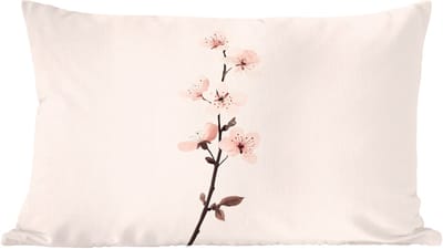 Sierkussens - Kussentjes Woonkamer - 60x40 cm - Minimalistisch - Bloesem - Tak - Roze