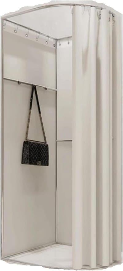 Draagbare Paskamer - Kleedhok - Kleding Passen - Modulair Snel Montage - 70 x 70 cm - Beige