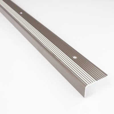 Trapneusprofiel Aluminium - Traprand Bescherming - Veilige Trappen - Eenvoudige Montage - 1 Meter - Donkergrijs