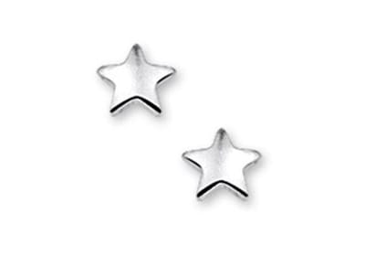 TFT Oorknoppen Ster Zilver Gerhodineerd Glanzend 4 mm x 4.5 mm