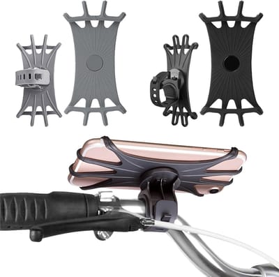 Set van 2 Universele Fietshouders voor Smartphones - 360° Draaibare Telefoonhouder voor Fiets en Motor, Geschikt voor 4-6.8 Inch Smartphones