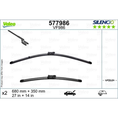 Wisserblad VALEO Silencio 577986, 680/350mm, Voor, 2 Stuk
