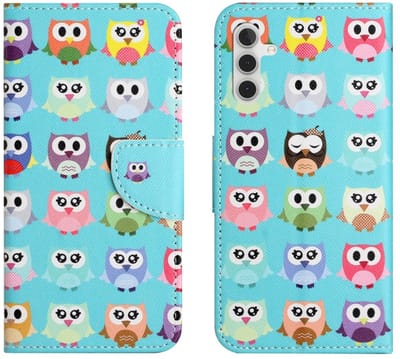 Coverup Hoesje - Geschikt voor Samsung Galaxy S25 / S24 Hoesje - Coverup Book Case - Uilen