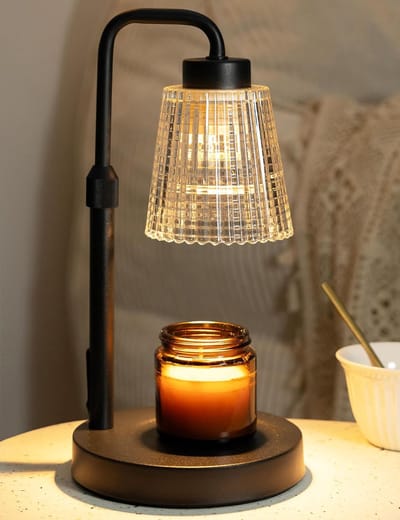 Candle Warmer Lamp - Candle Heater Met Timer - Dimbaar & Hoogteverstelbaar - Wax Smelter Lamp - Thuisdecoratie - Incl. 2 Lampen - Zwart