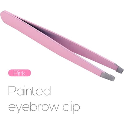 1 Stuk Zwart Roze Wenkbrauw Pincet Haar Schoonheid Schuin Trekker Roestvrij Staal Klemmen Make-up Tool pink